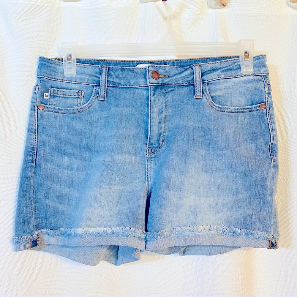 Raw Edge Cuffed Shorts by Judy Blue